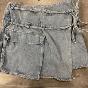 Sabo Skirt Light Blue Denim Tie-Waist Shorts
